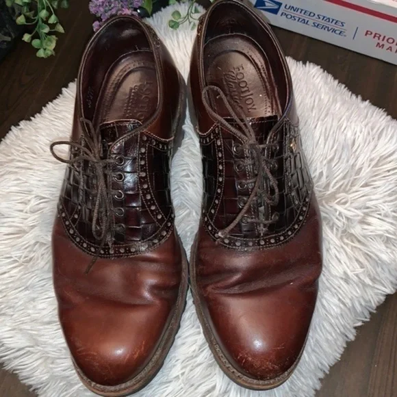 FOOTJOY CLASSICS VINTAGE SPECTATOR LEATHER JO MENS SIZE 11 1/2D
